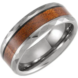 Tungsten Band with Acacia Inlay