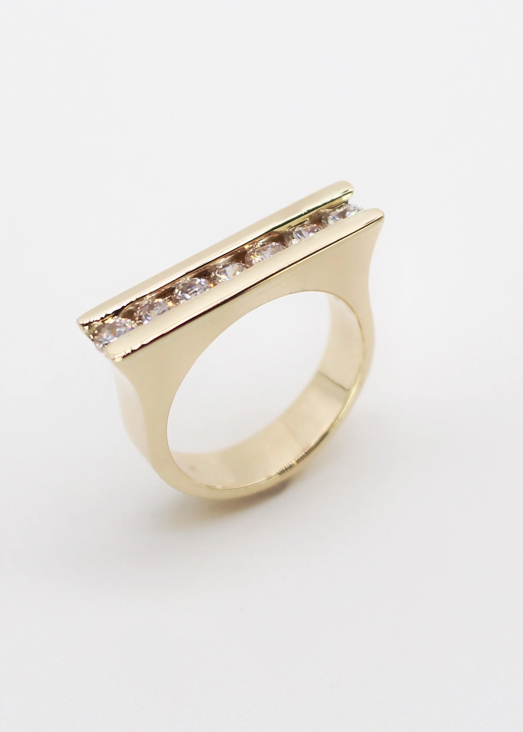 14K Custom Modern Ring