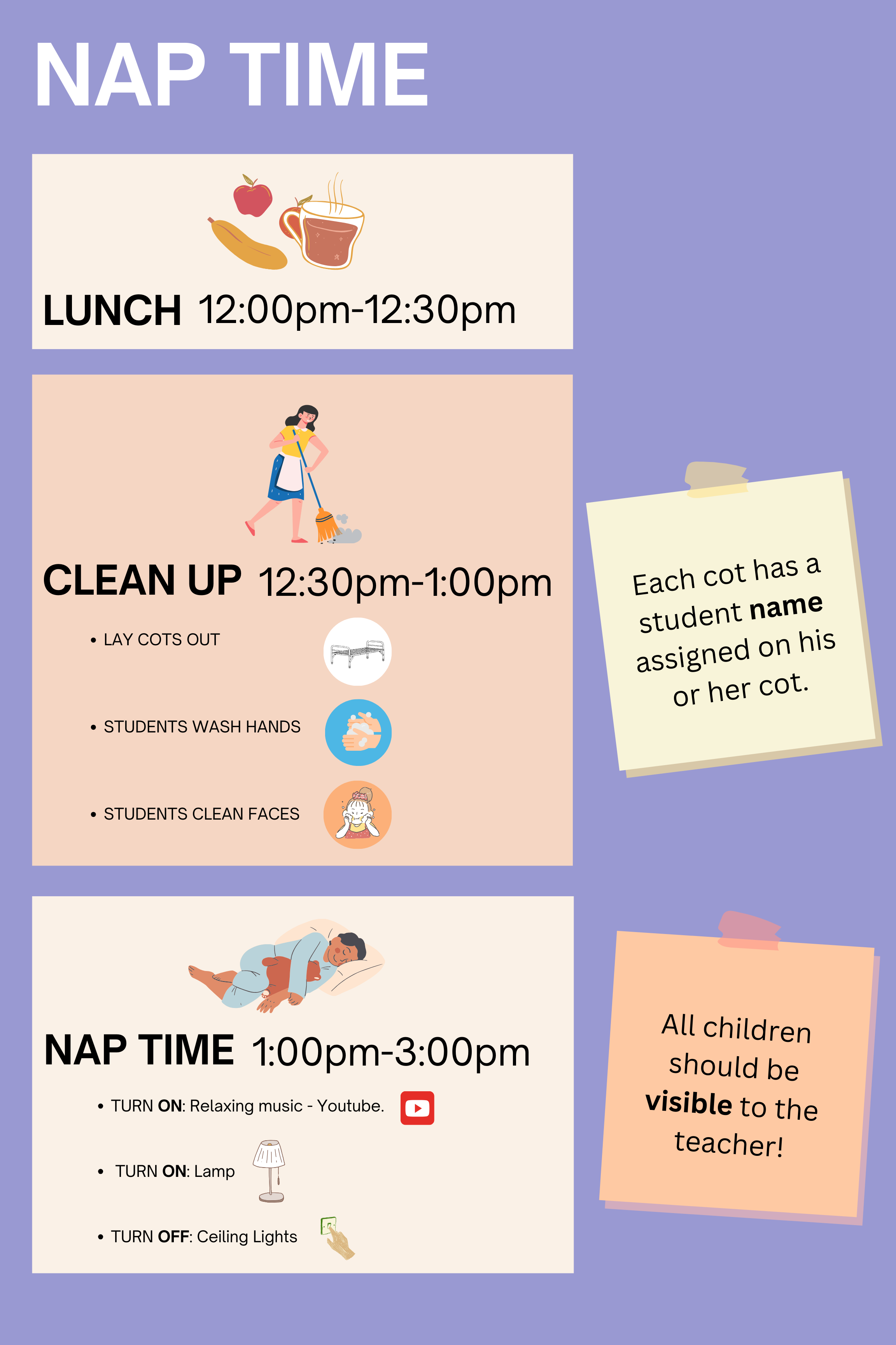 Lago Vista Academy — Nap Schedule Poster