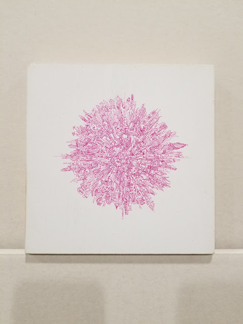 Untitled, 6"x 6", Ink on gesso panel