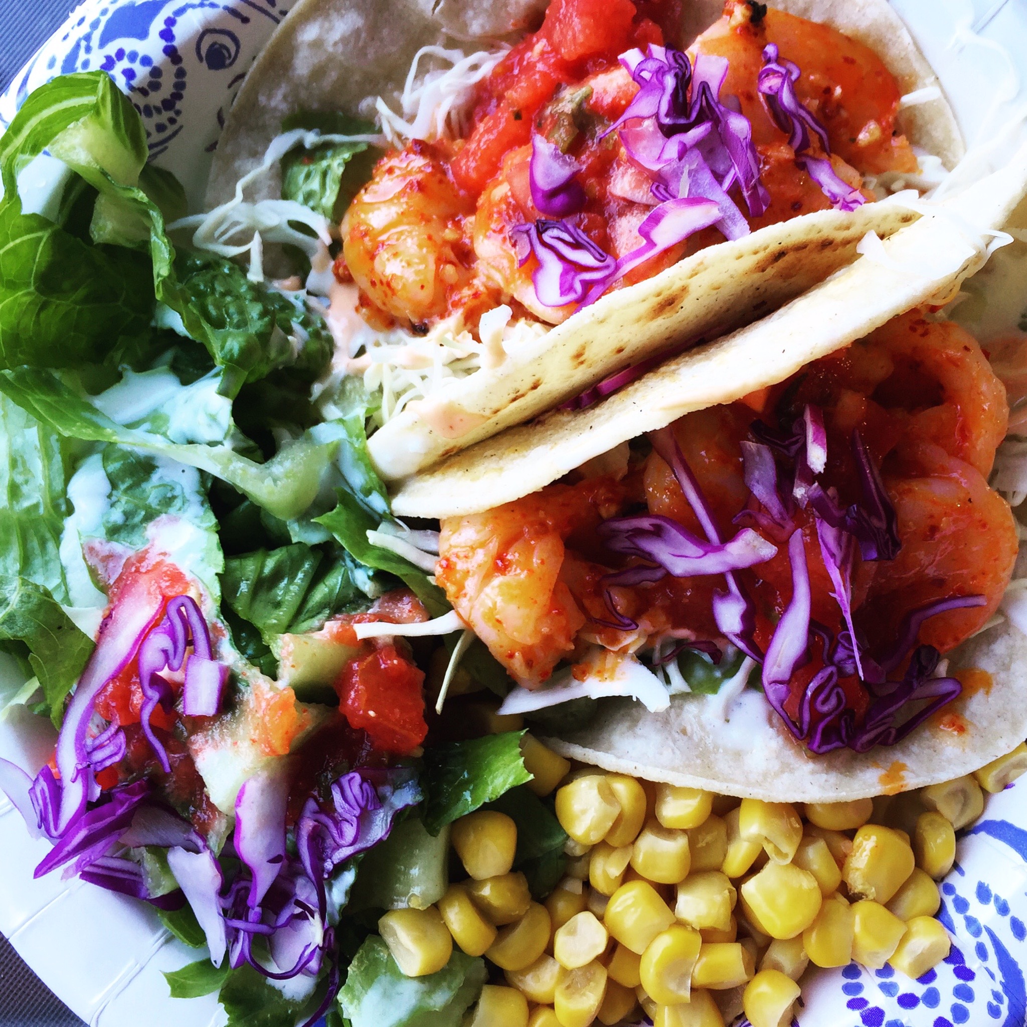 Kauai Food Truck shrimp tacos