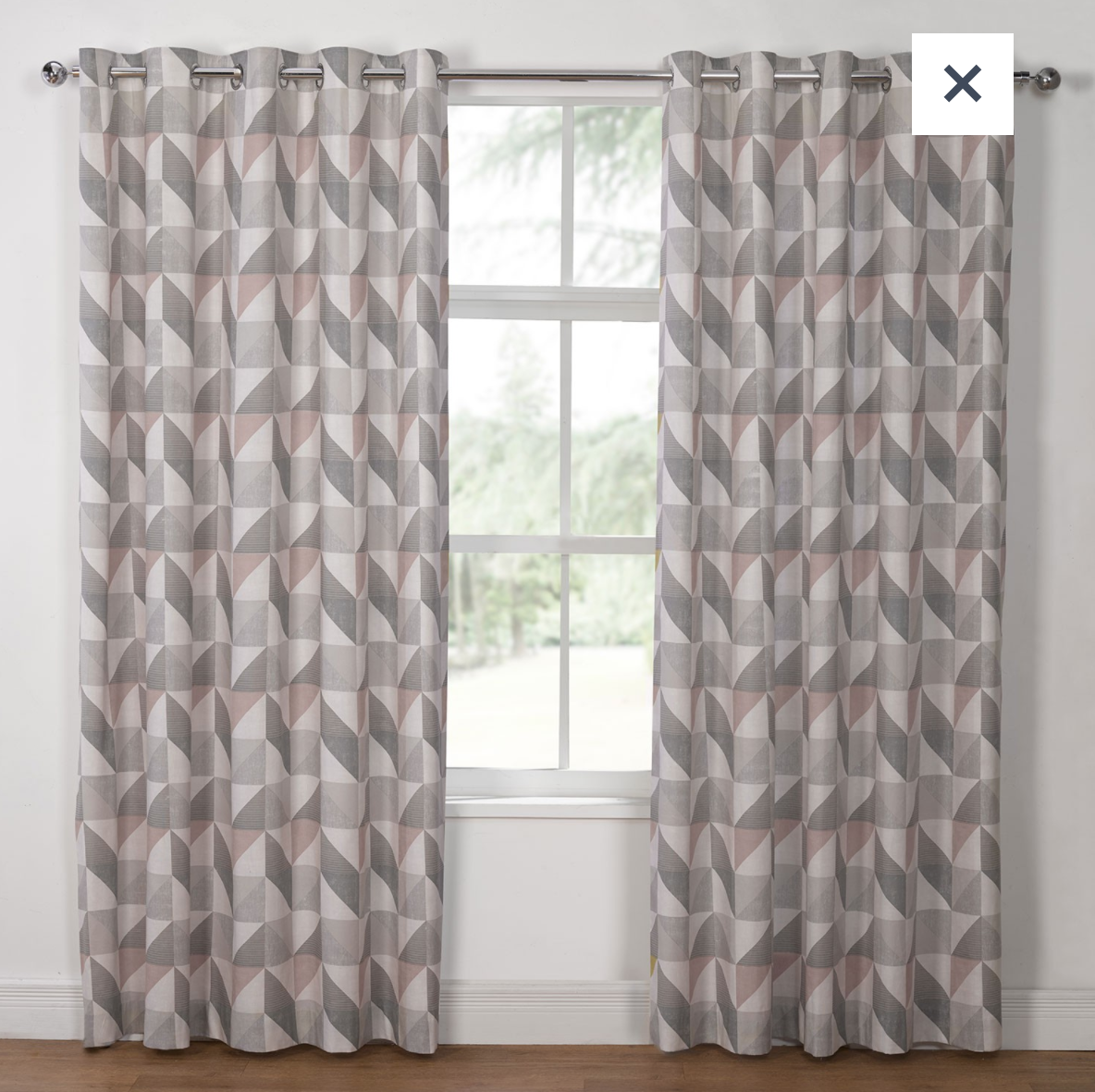 Delta Grey & Mauve curtains £14.99-£29.99, Julian Charles