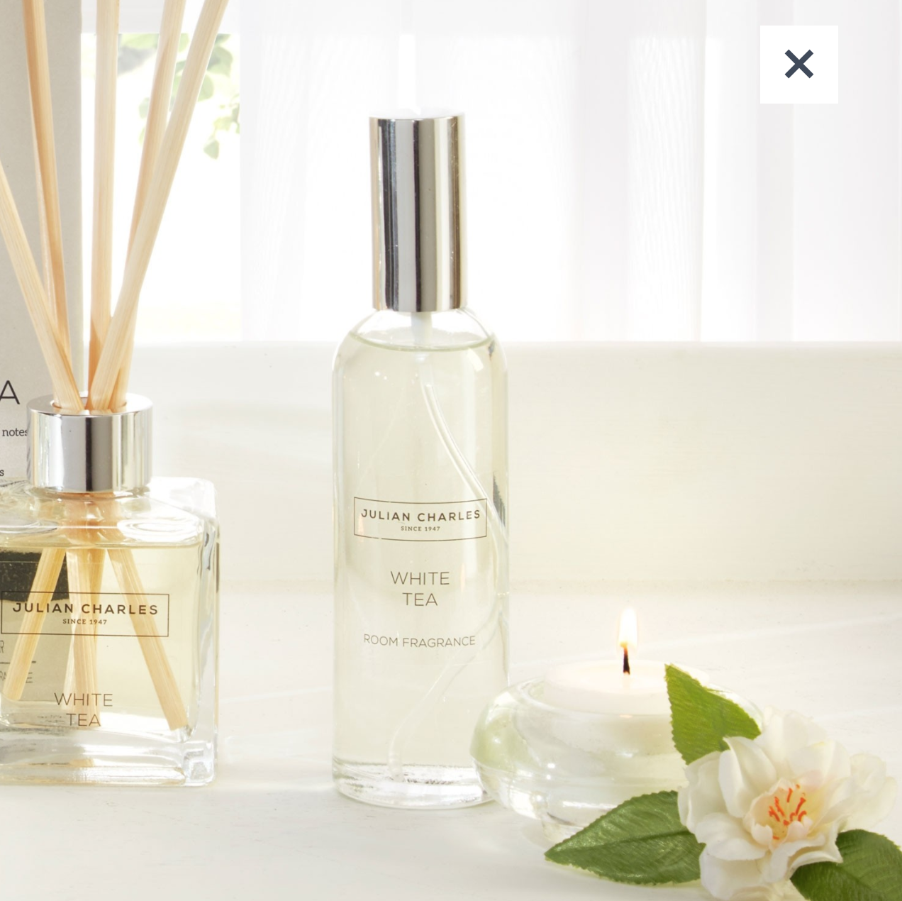 White tea room spray , £6 Julian Charles