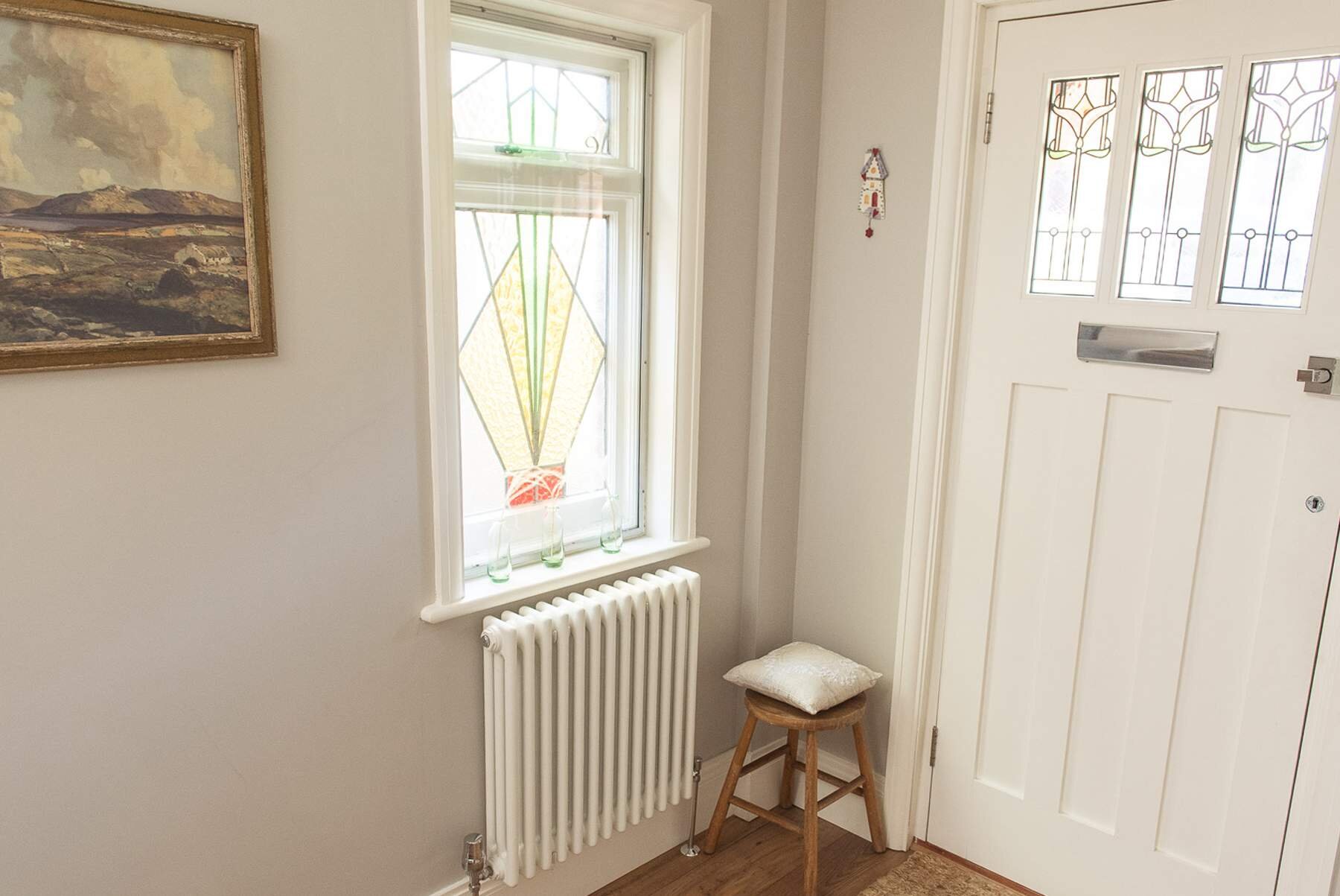 1930s front door in hallway