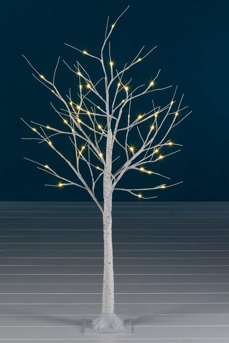 White LED Birch Tree