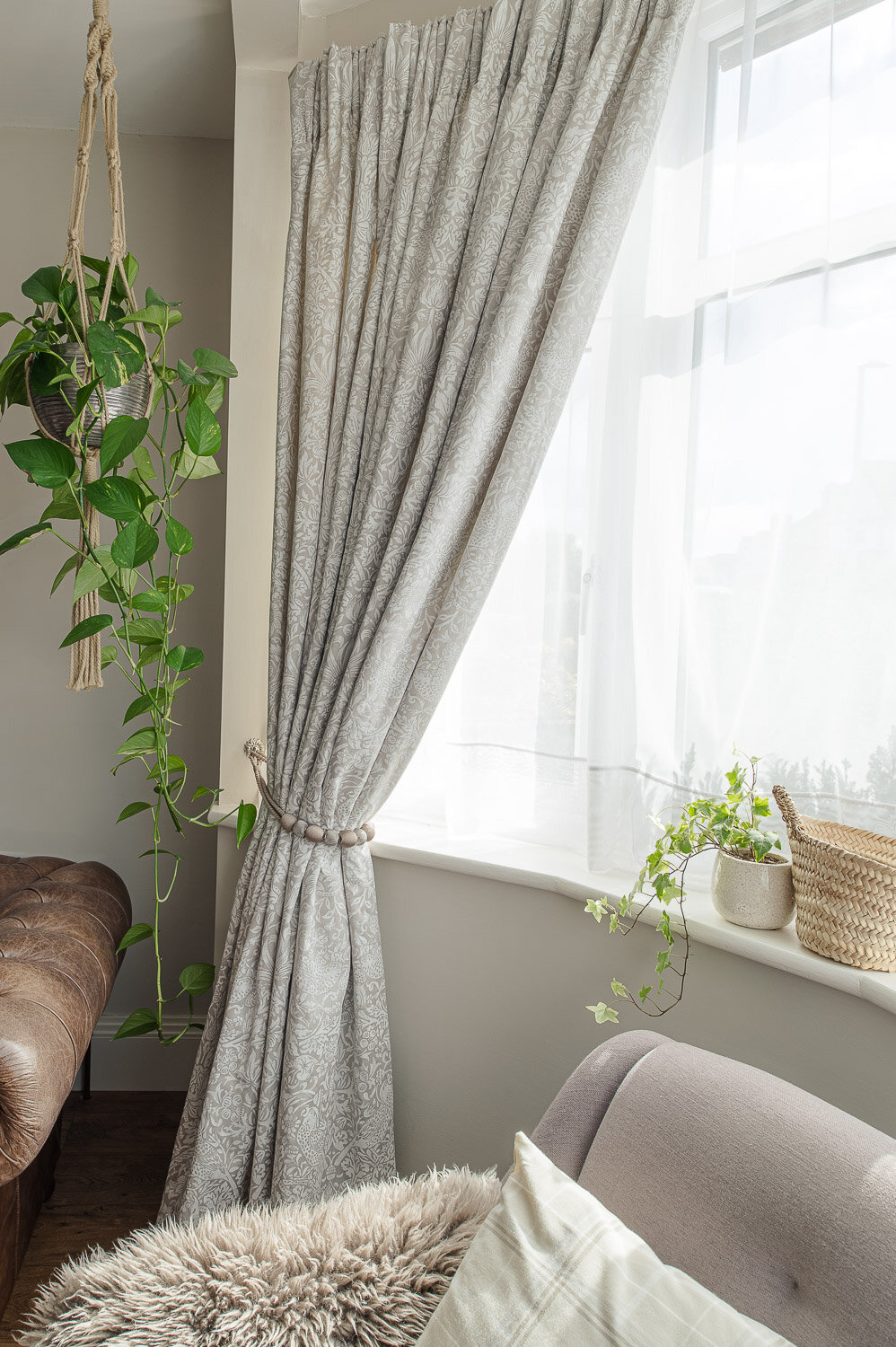 Our Bay Window Curtains Fifi McGee Interiors Renovation Blog