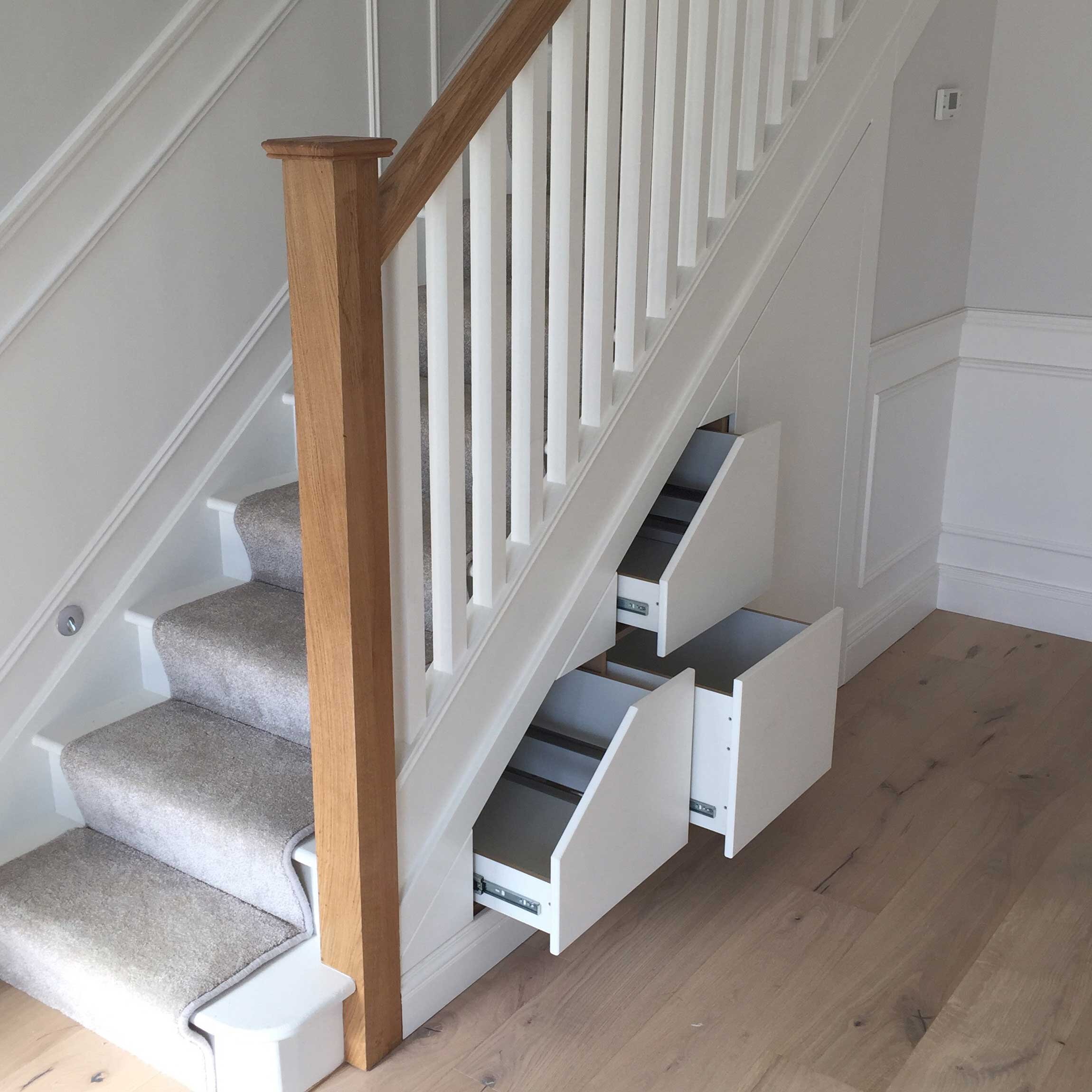 Pull out drawer storage - Image: Staircase storage