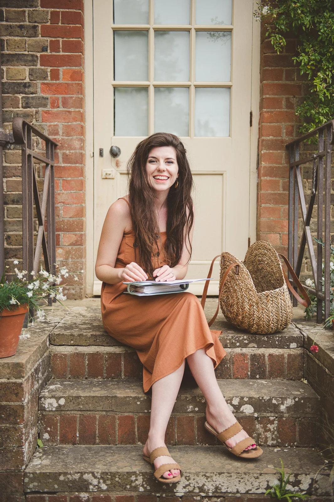 Fifi McGee Brighton UK interior designer on stairs of period home