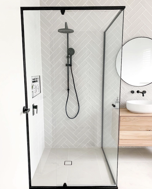 How To Choose A Tile Pattern Layout, Herringbone Wall Tile Bathroom