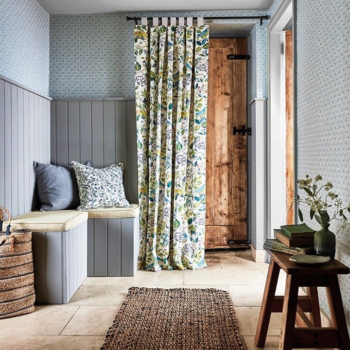Blue and stone hallway colour scheme idea - IMAGE: @sanderson1860