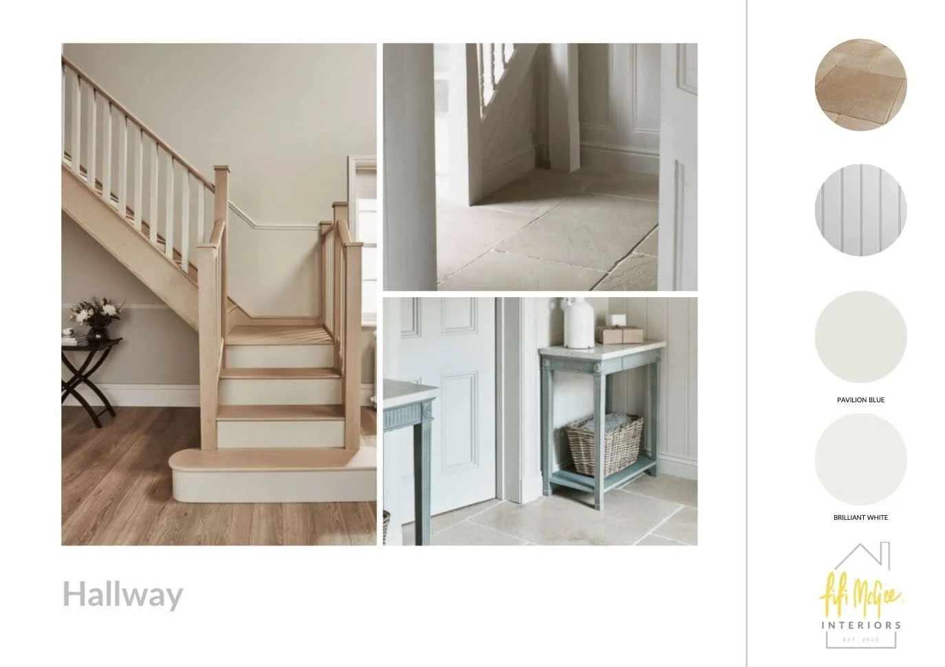 Interior design ideas for staircase with wood, tile and stone