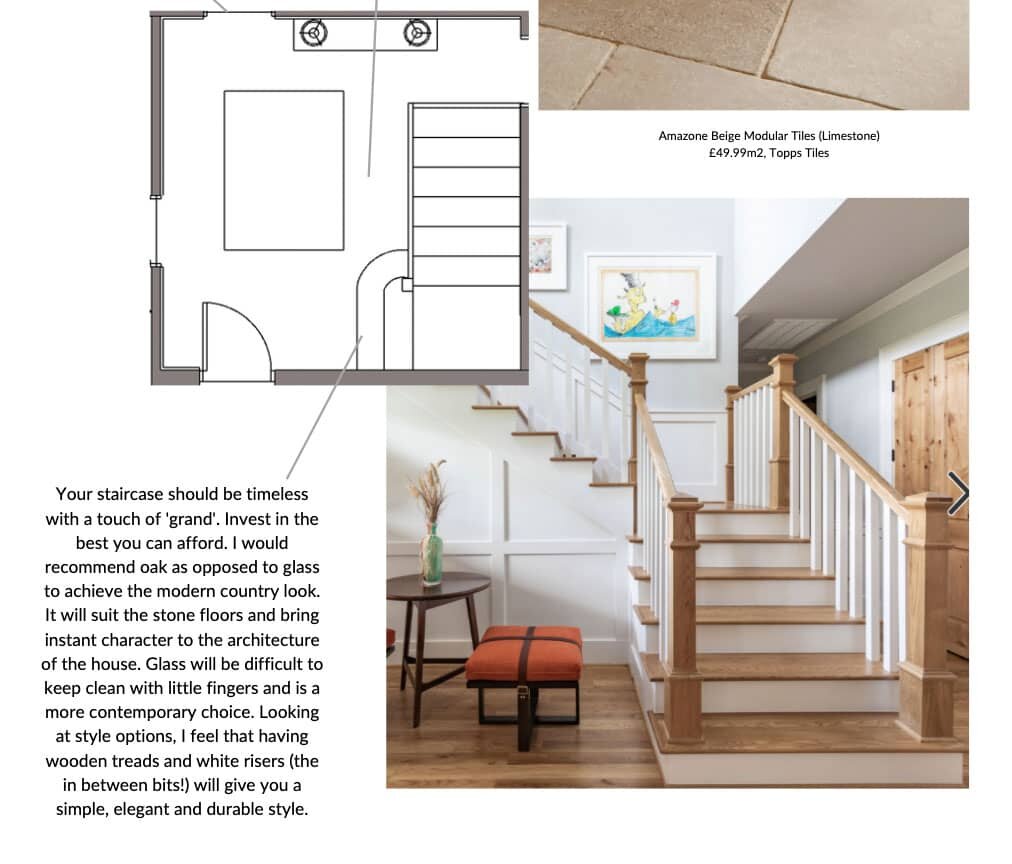 Grand oak staircase in period home for interior design ideas