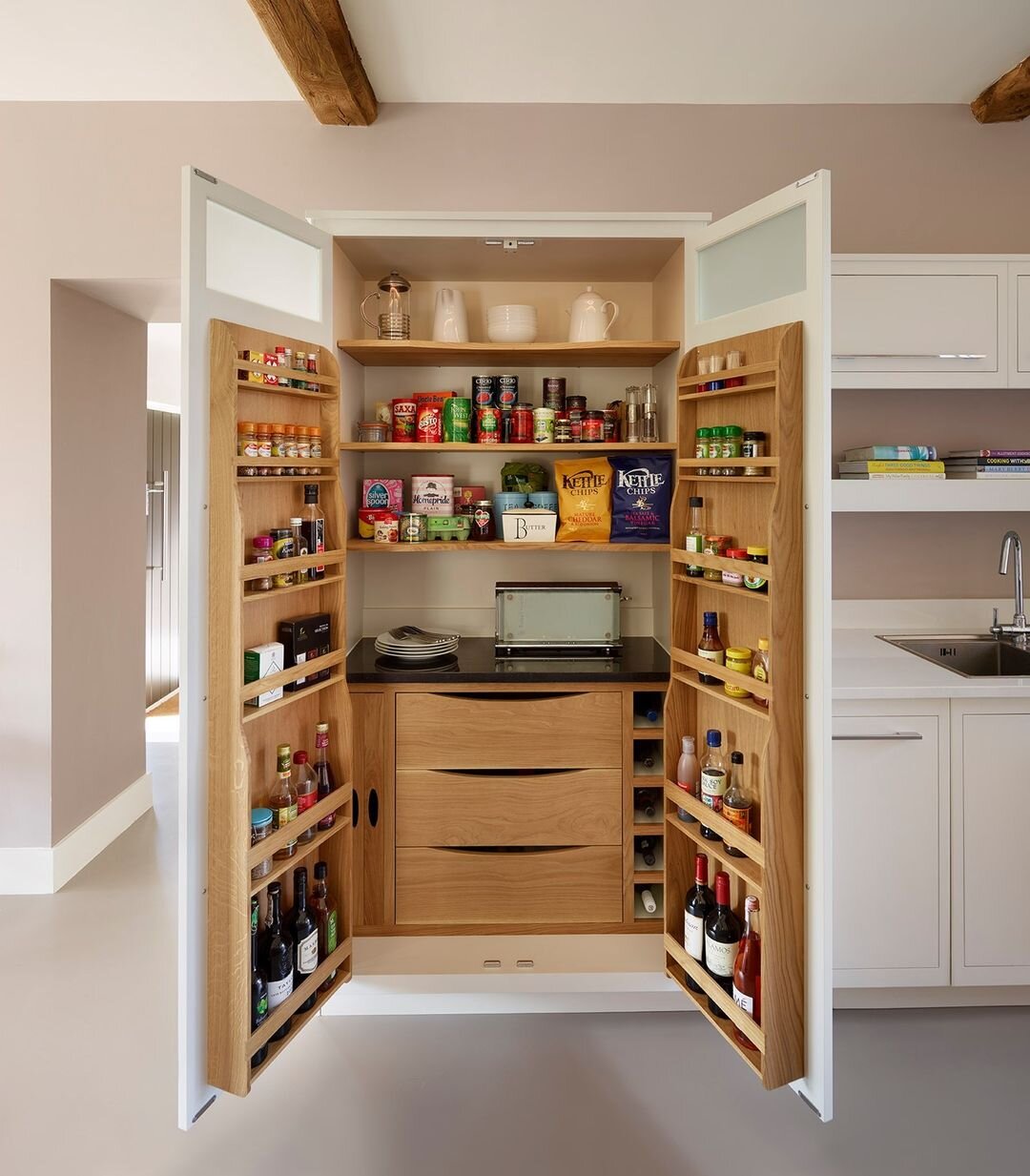 Larder Pantry Kitchen Cupboard – Cheshire Pine And Oak ...