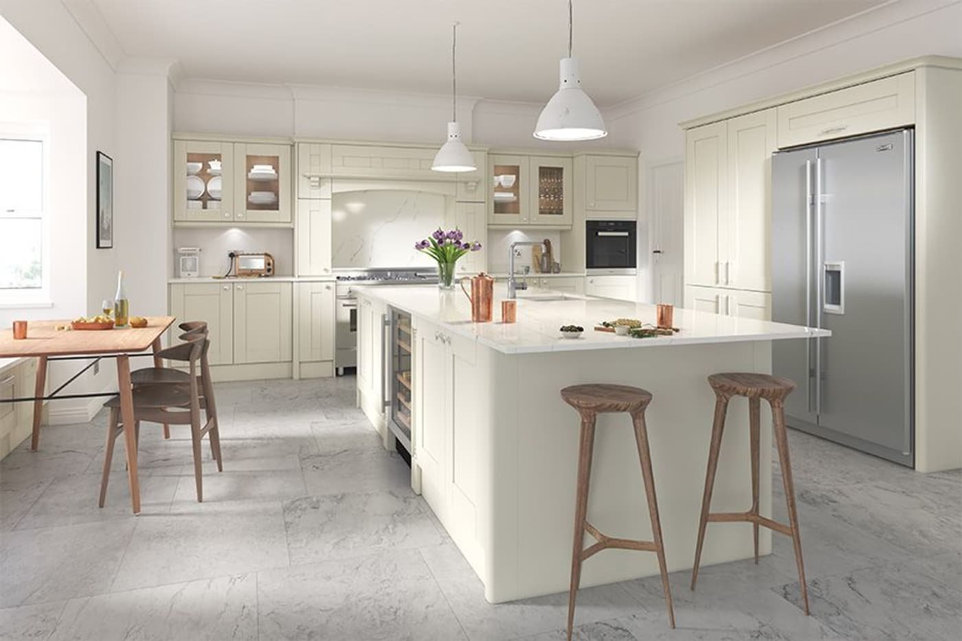 Large DIY kitchen with island