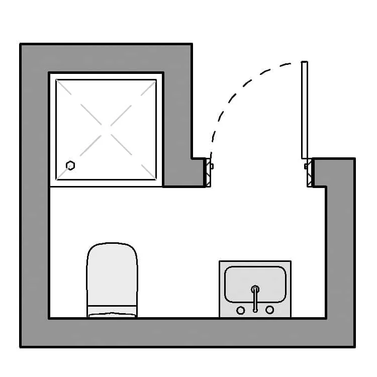Small L Shaped Bathroom Floor Plan Flooring Guide by Cinvex