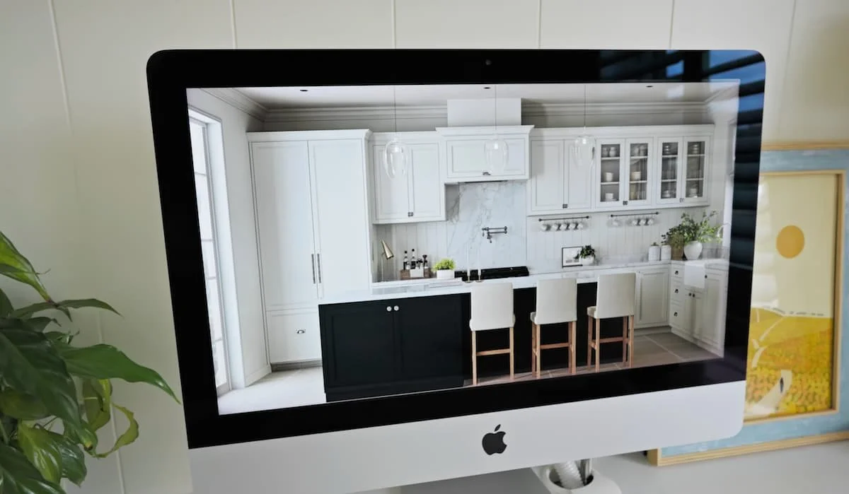 Turn the kitchen layout into a 3D visual