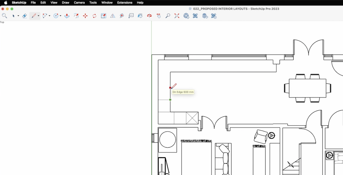 how to draw a kitchen layout