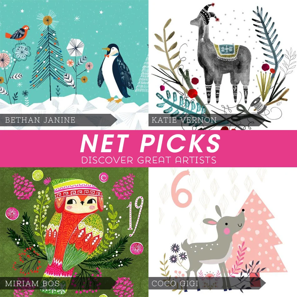 Net Picks - Discover Great Artists - More Holiday Cuties via Kat Uno's Design Blog