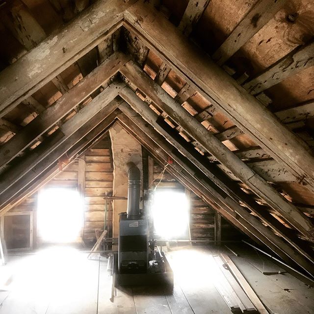 Cool old attic.