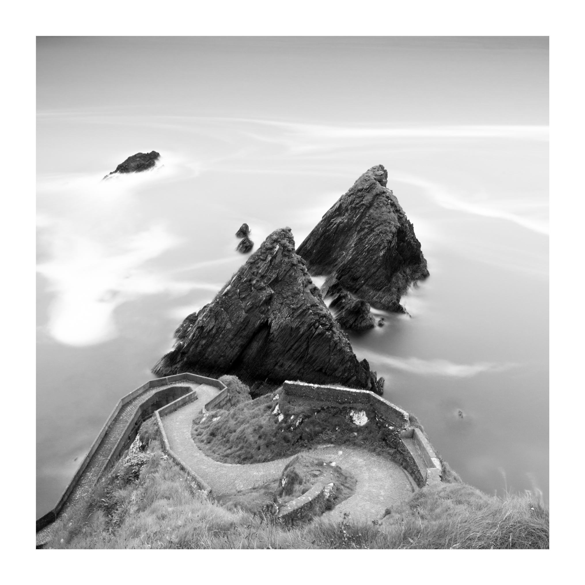 B&W Version composed for the square crop. 10 Stop ND , 6 minute exposure, F11, ISO100