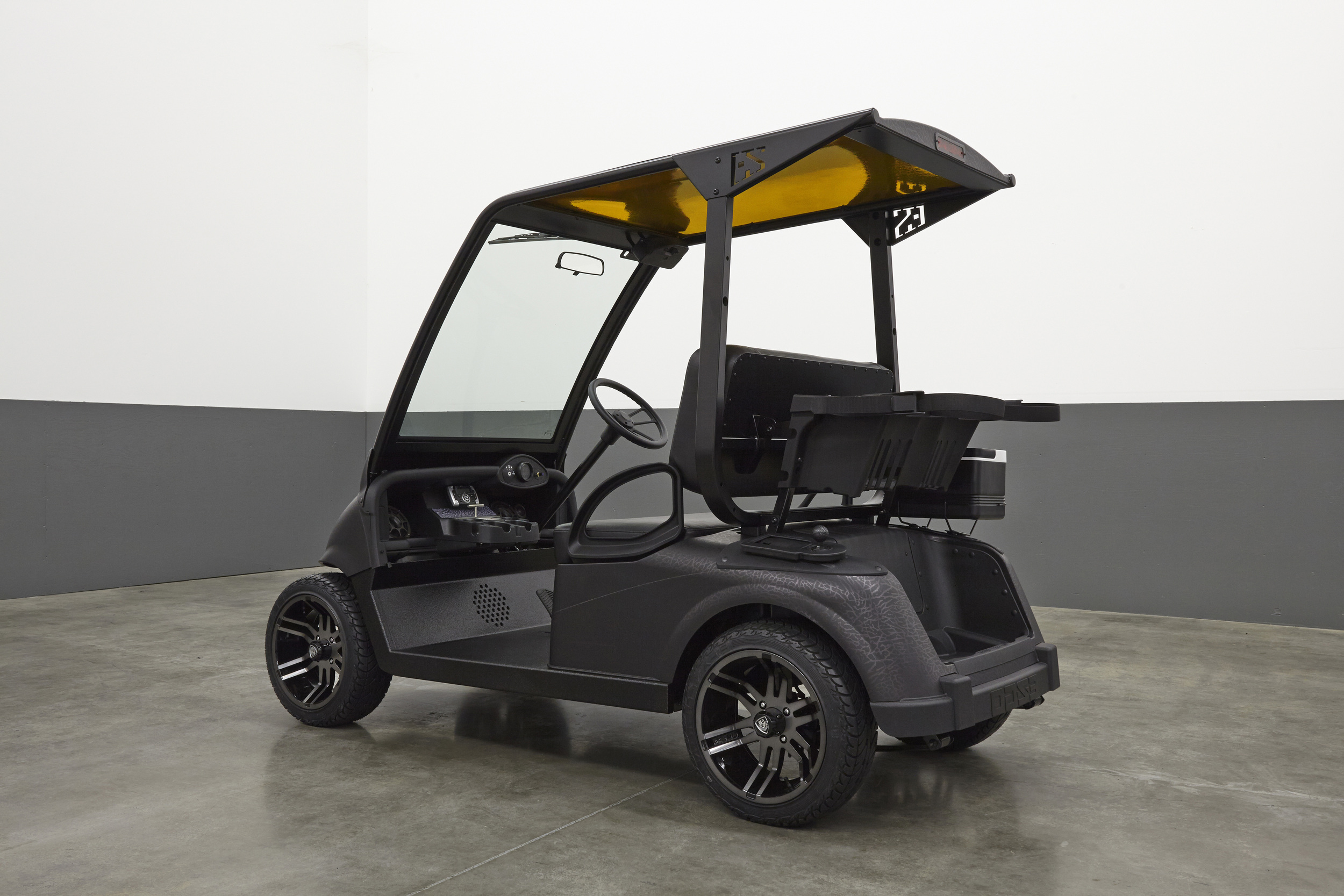 Rear shot showing completed golf cart