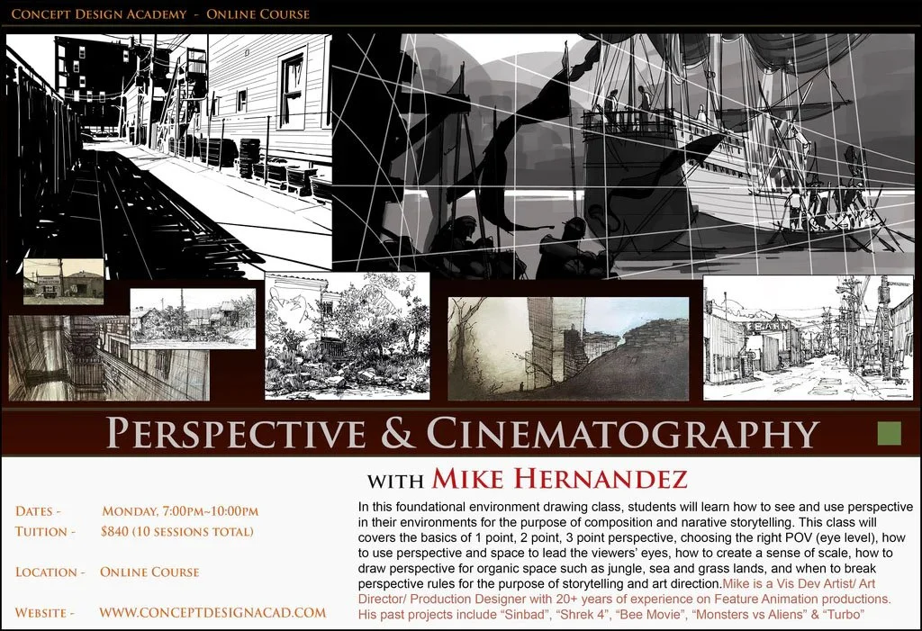 Perspective and Cinematography ( This class is sold out but has a waiting list )