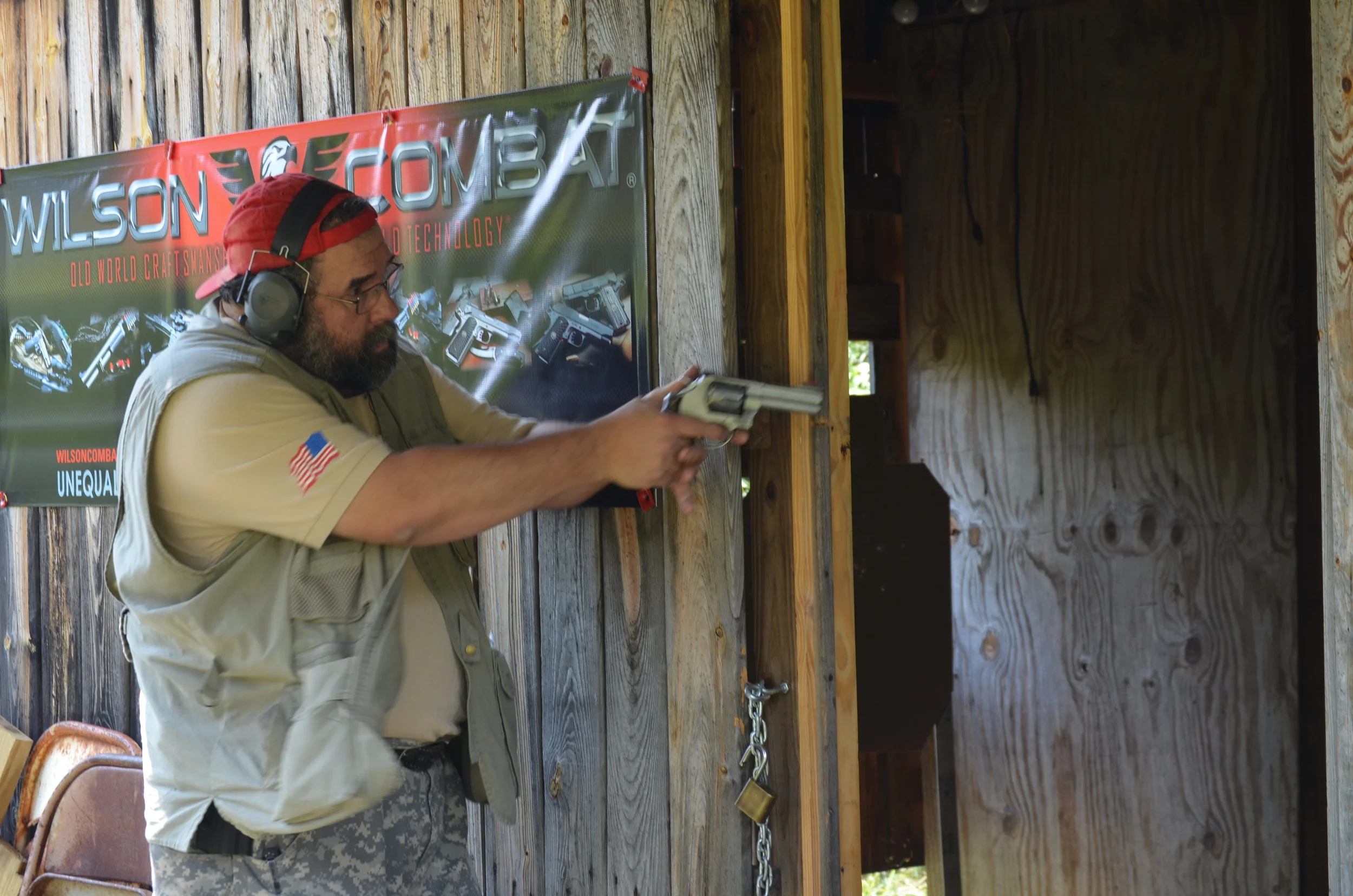 Me shooting at the Mountaineer Classic IDPA match in 2011.