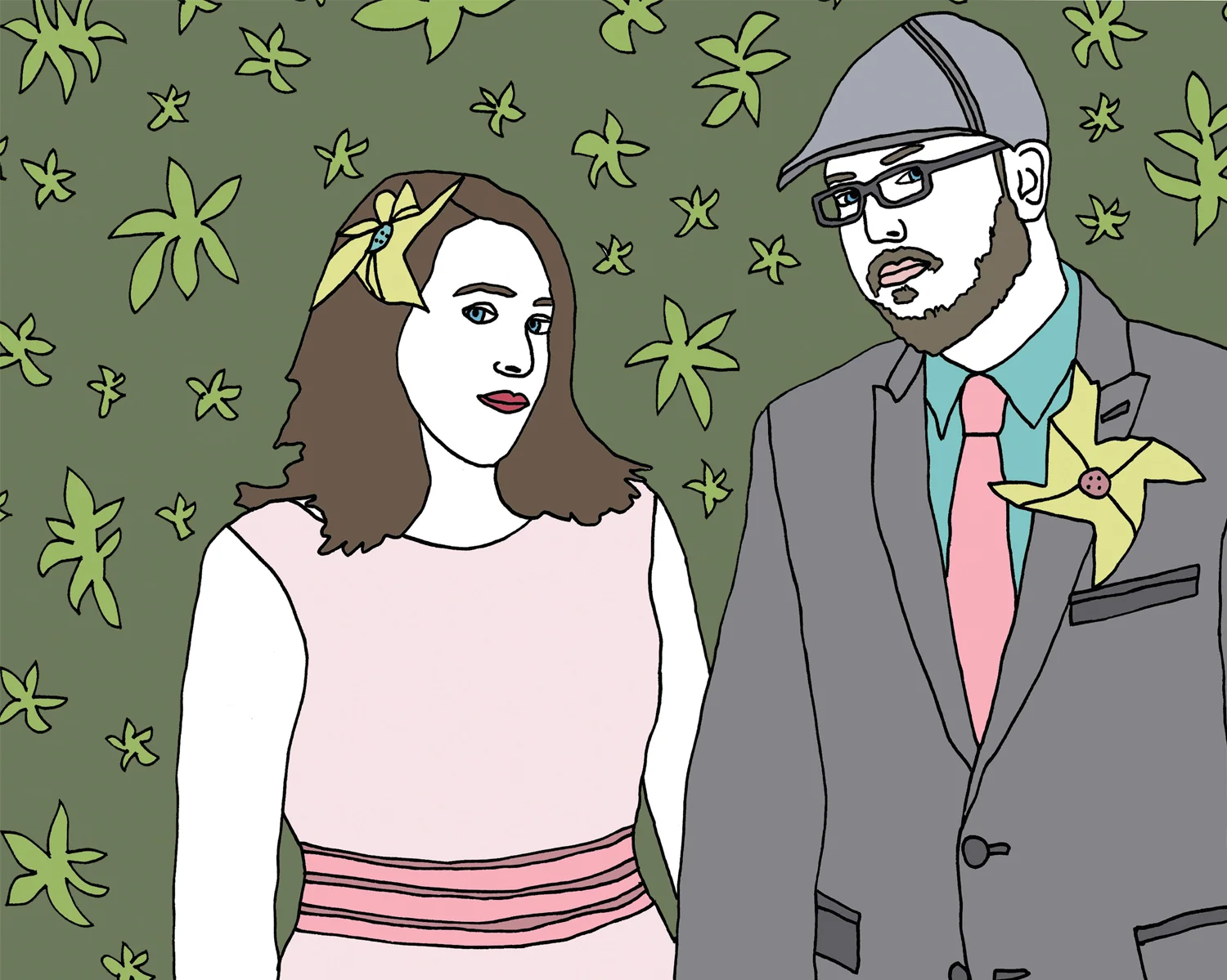 custom portrait illustration claudia dan nicole stevenson studio.jpg