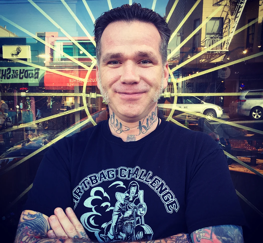 Kevin Quirke has been tattooing professionally since 1996, and has worked for Cold Steel since 2005. When he's not busy tattooing or teasing the staff, Kevin likes iced tea, riding motorcycles, taxidermy, and collecting freak show/carnival memorabilia. He also loves anything cute and fluffy, like puppies and bunnies. Kevin is in the studio every Friday through Monday, and for appointments you can email him at colormeluckyno1@yahoo.com or call/text at 314-265-2307. Follow him on Instagram @kevin_quirke Click to view his portfolio!