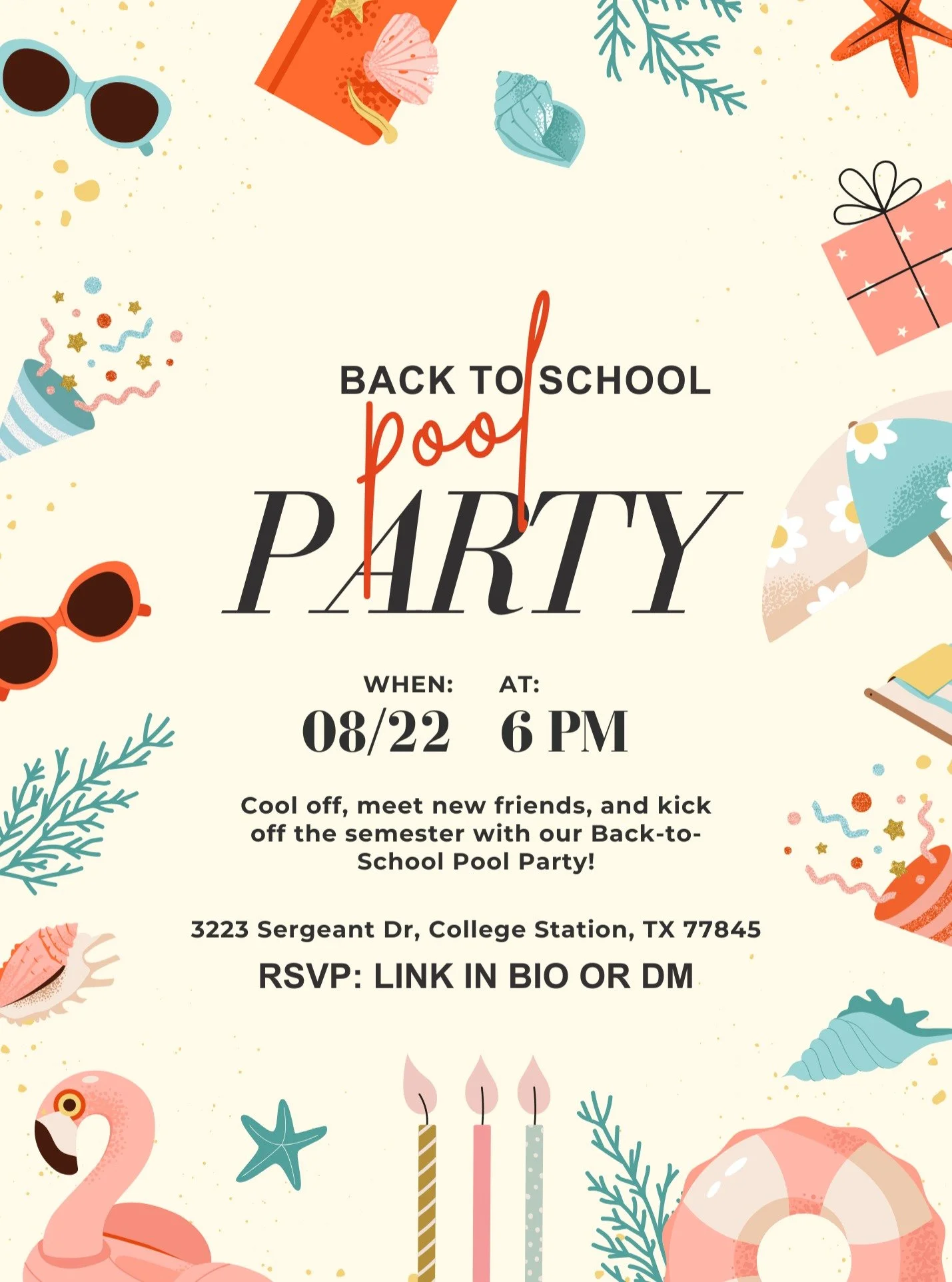 Dive into fun and fellowship! Join us for a pool party full of friends, laughter, and community as we kick off the semester together. #CollegeMinistry #PoolParty #FaithAndFun