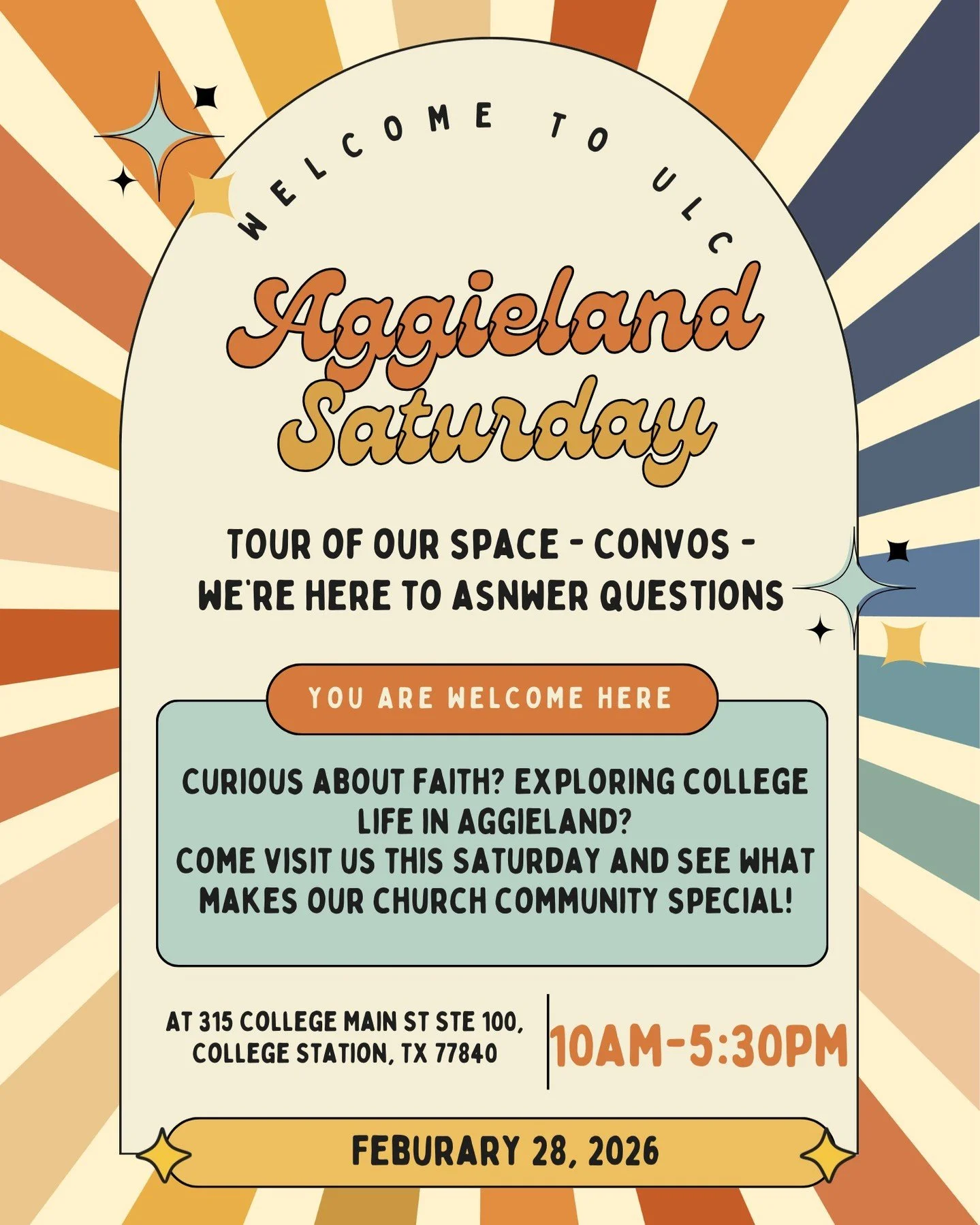 New to campus or just exploring? Our doors are open this Saturday! Come ask questions, tour the space, and meet people who make Aggieland feel like home. We are here for you!