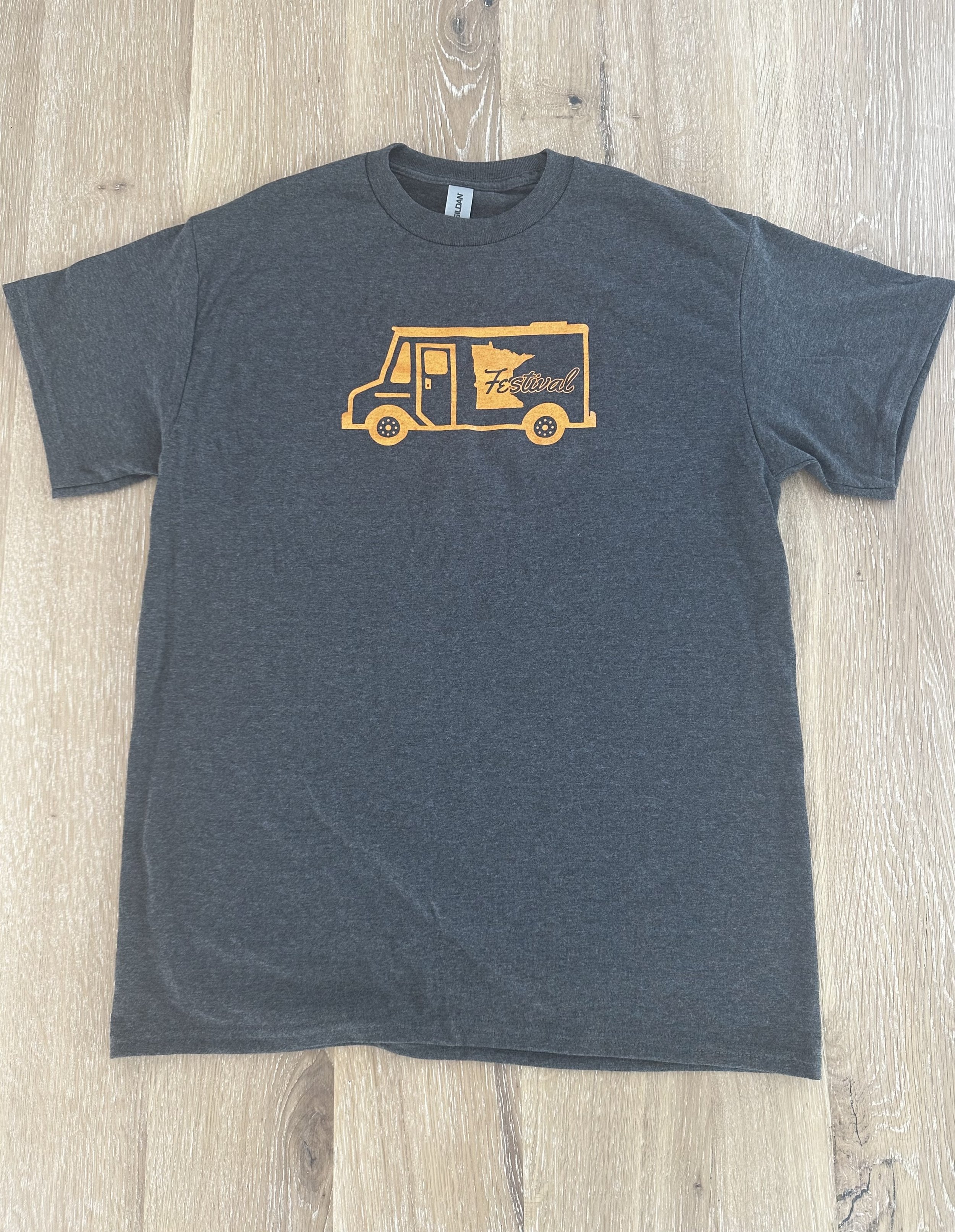 Orange Logo Shirt- Heather Gray