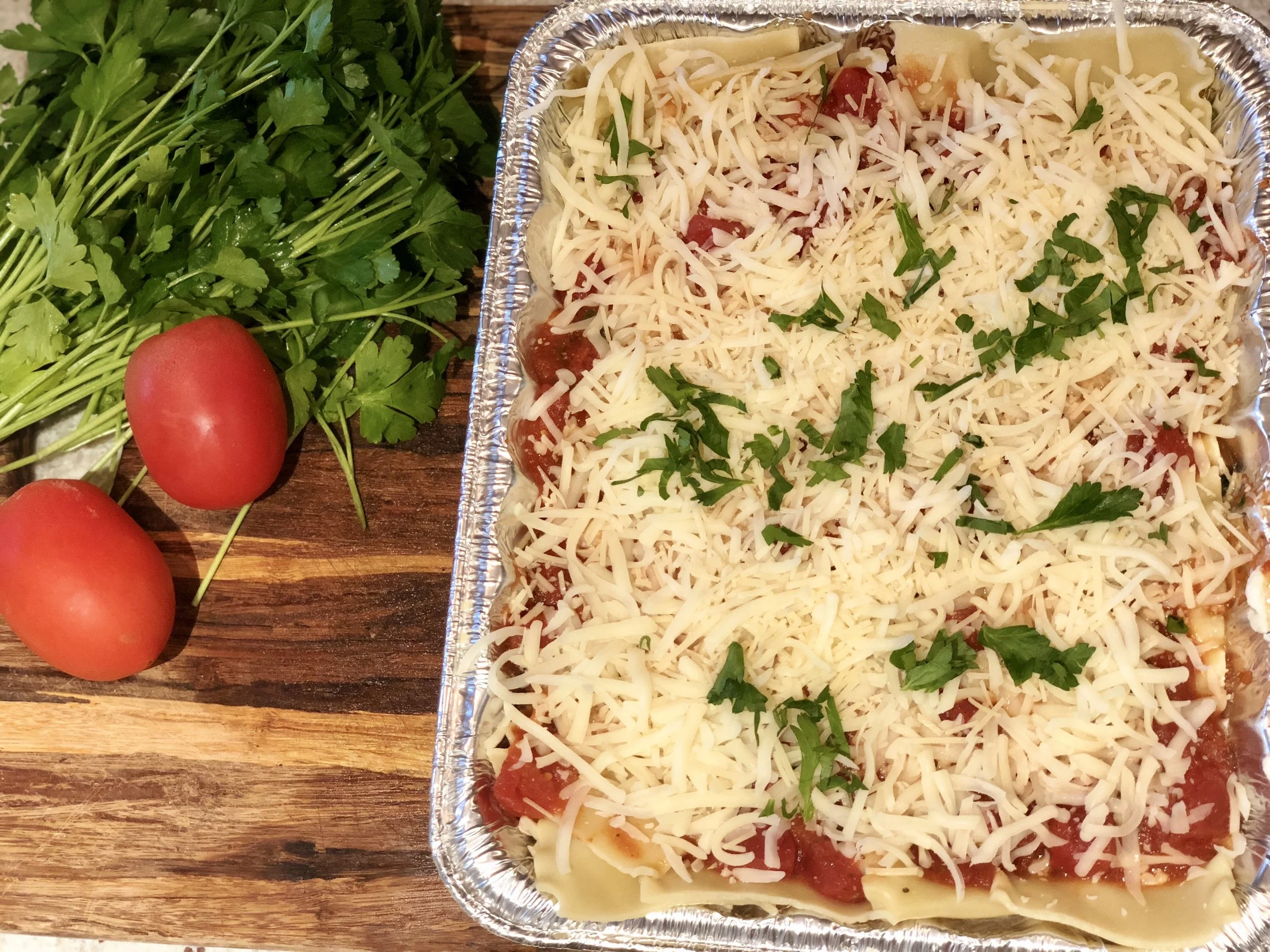 Homemade Garden Fresh Lasagna
