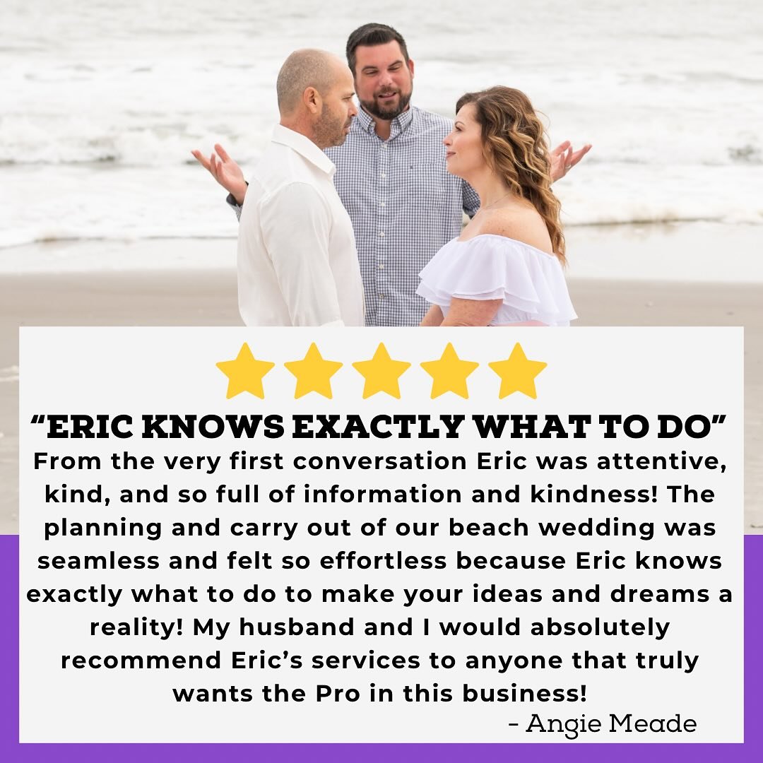 Making your wedding day effortless and unforgettable&mdash;that&rsquo;s what I do! Honored to bring your dreams to life with a ceremony that feels just right. 💍✨

📷 @palmettosunrisephotography 

#TopRatedOfficiant #FiveStars 
#MyrtleBeachWeddings #