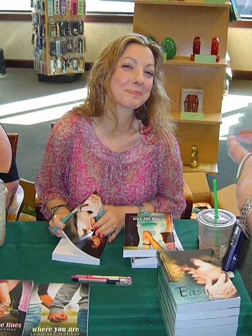 My very first book signing. This may or may not have been the face I made after the "Tracy" oops.
