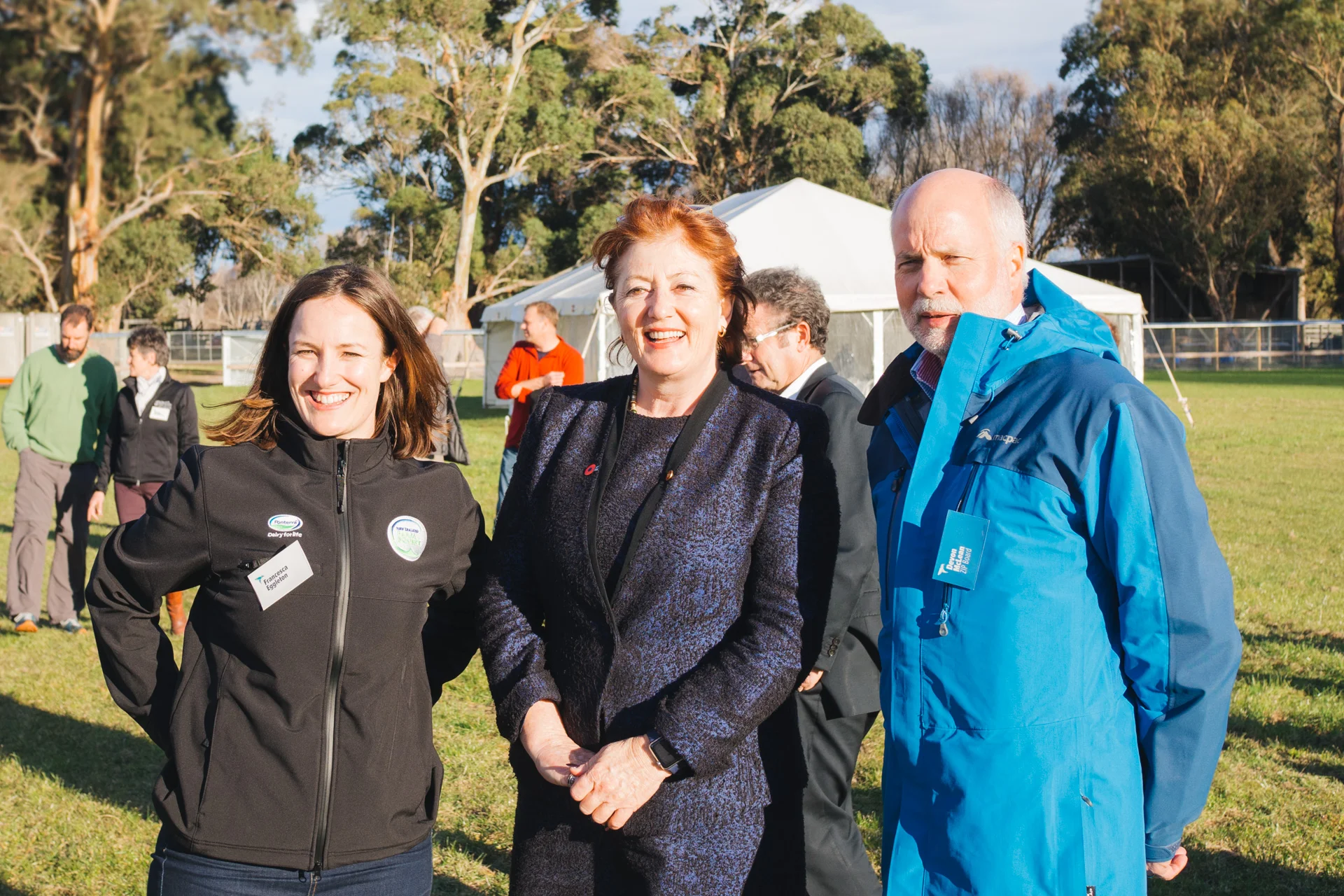 L-R: Francesca Eggleton (Fonterra and Chair of Dairy Industry Working Group), Hon Maggie Barry, Devon McLean
