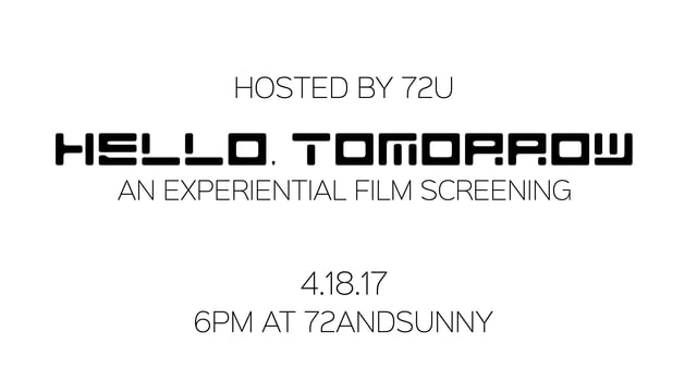 Hello Tomorrow Event Invitation