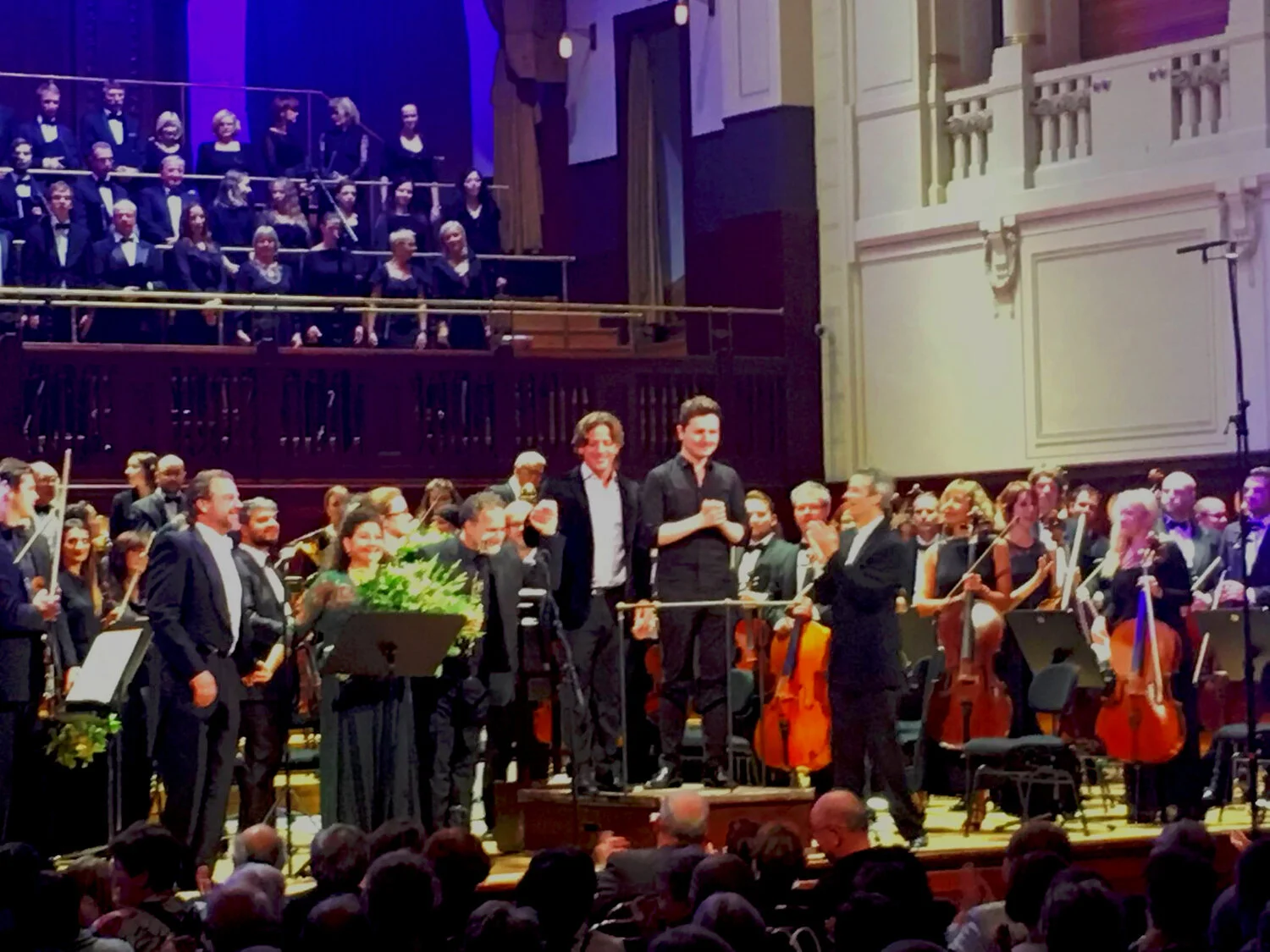 With Wlad Marhulets following the performance of our works by the Czech National Symphony and Chorus, Prague, September 2017