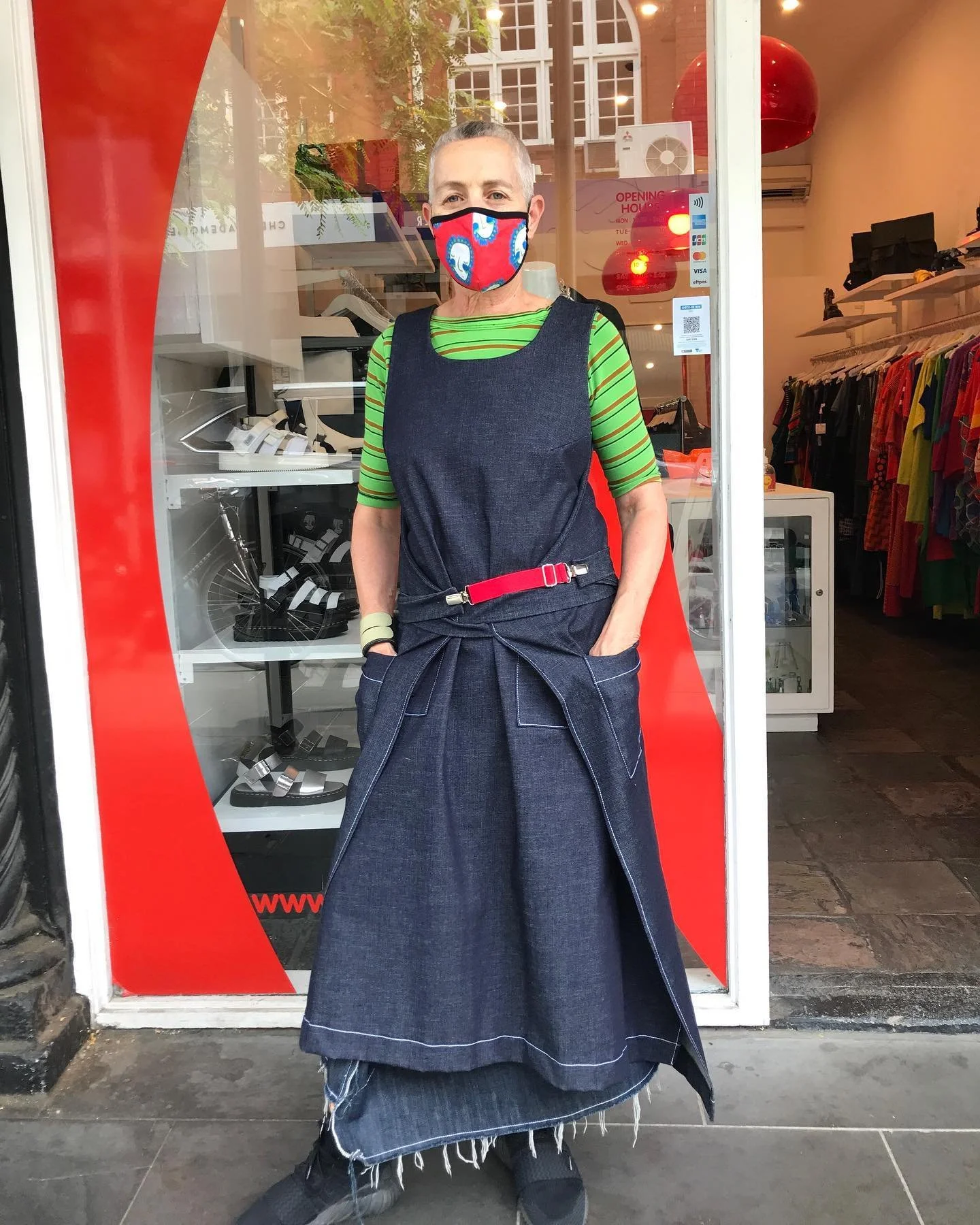 DENIM APRON DRESS — FOOL
