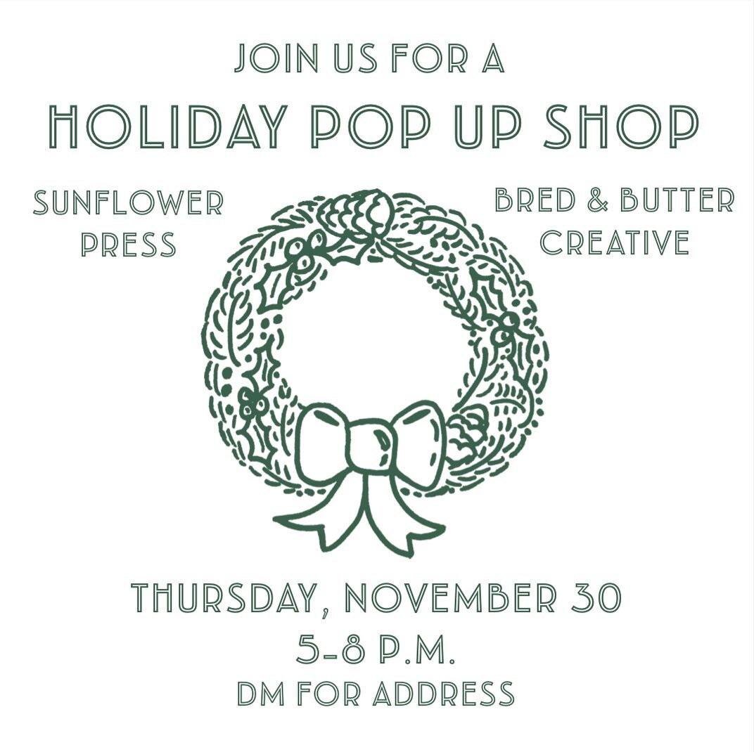 Houston friends, please join us for a holiday pop up shop on Thursday, November 30 from 5-8pm. We&rsquo;ll have new paper goods and original art available, as well as hand-embroidered gifts by @bred_and_butter_creative. We look forward to seeing you 