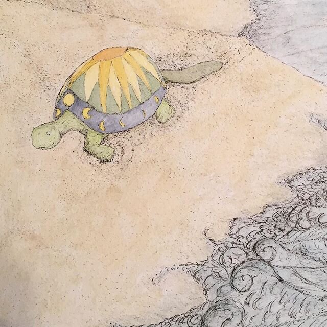 Book progress! Steadily coming along. 🌙 🐢 🌊 
#jblissstudios #jaredbliss #jblissart #illustration #handdrawn #moonphases #turtle #ocean #woodstockny #hudsonvalleyartist #illustrator