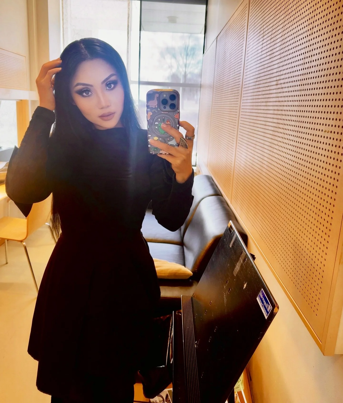 Music video shoot done ✅ 
Flying from Helsinki to Los Angeles tomorrow morning ✈️ One day off, then heading into the studio to work on new music 🖤
Deeply grateful for this life of art and adventure - and never taking any of it for granted. Thank you