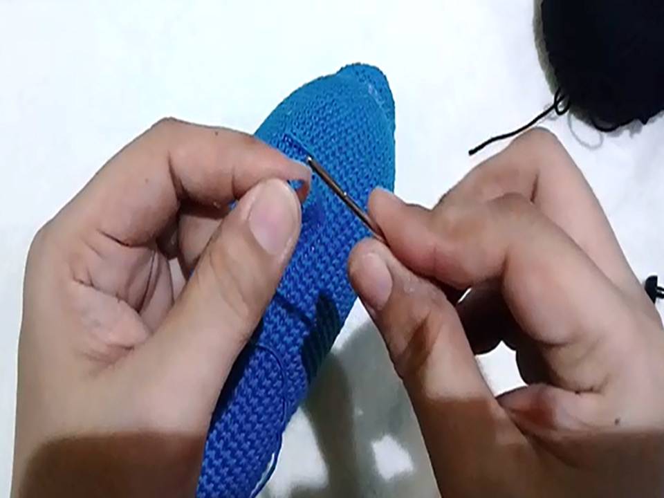 Stitch with needle to close