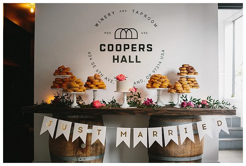 Wedding Florist Oregon Coopers Hall Portland Cake Table Dessert