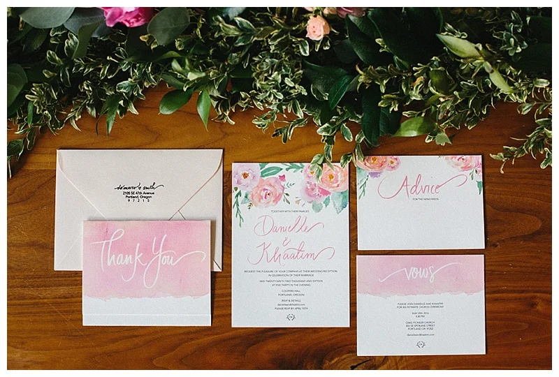 Portland Oregon Wedding Florals Invitation Flowers