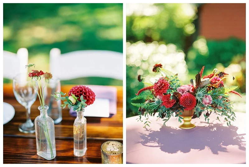 Wedding Florals Oregon Table Details
