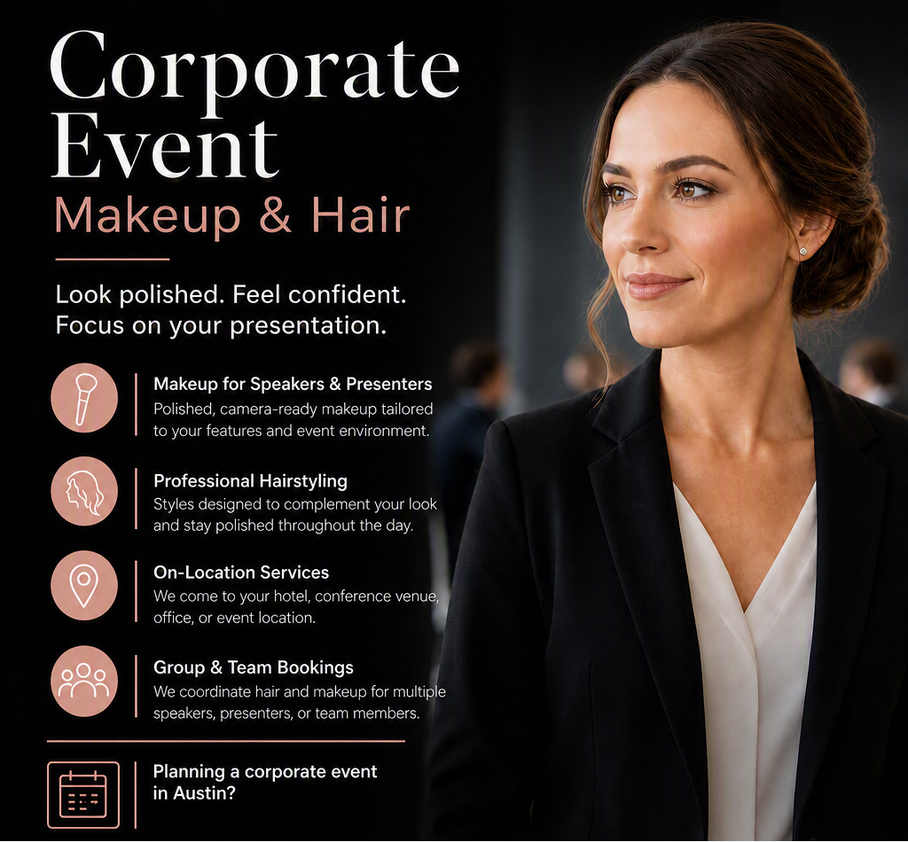 Corporate Event Makeup and Hair