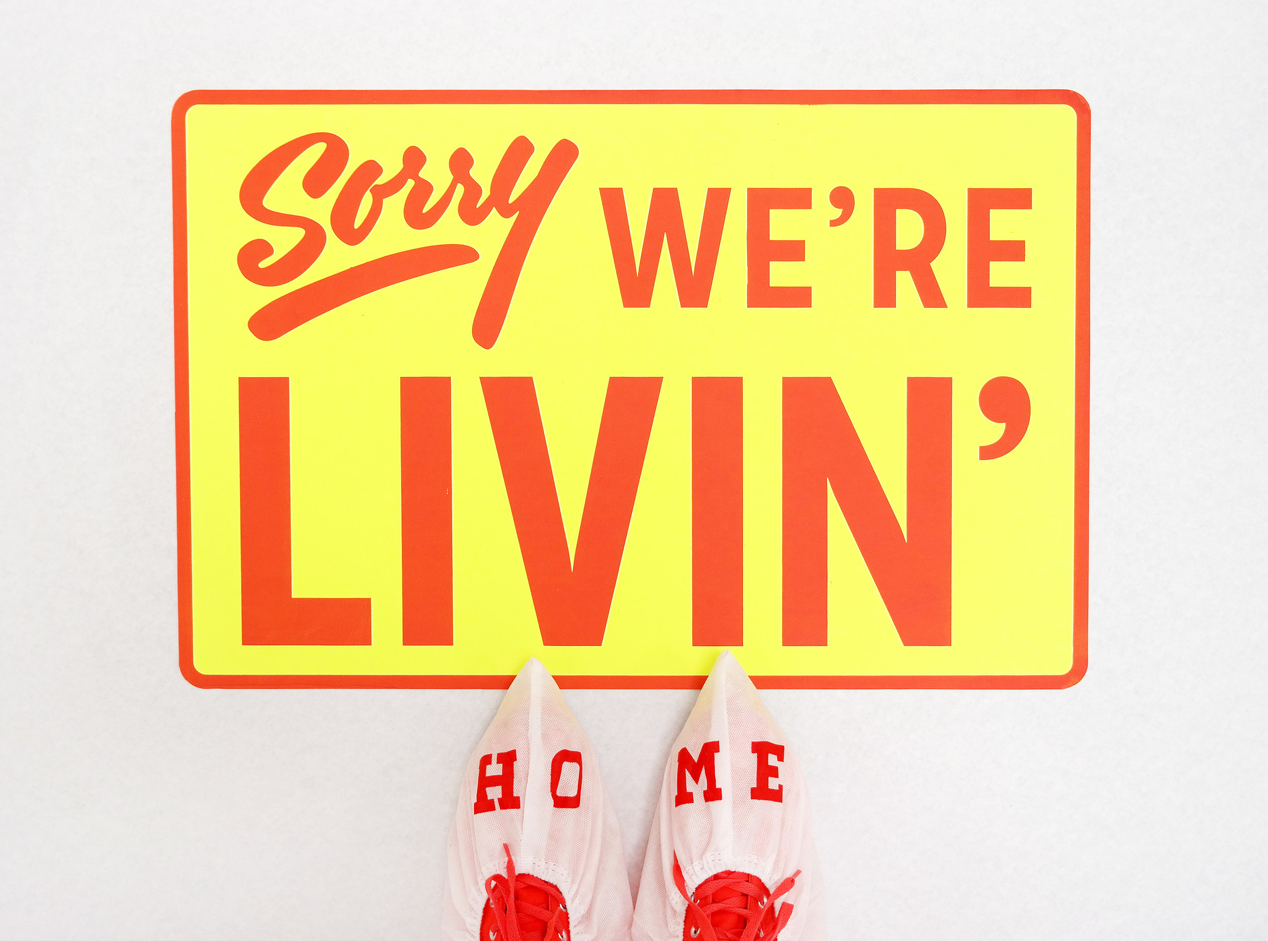 "Dying" Silkscreen on neon poster board