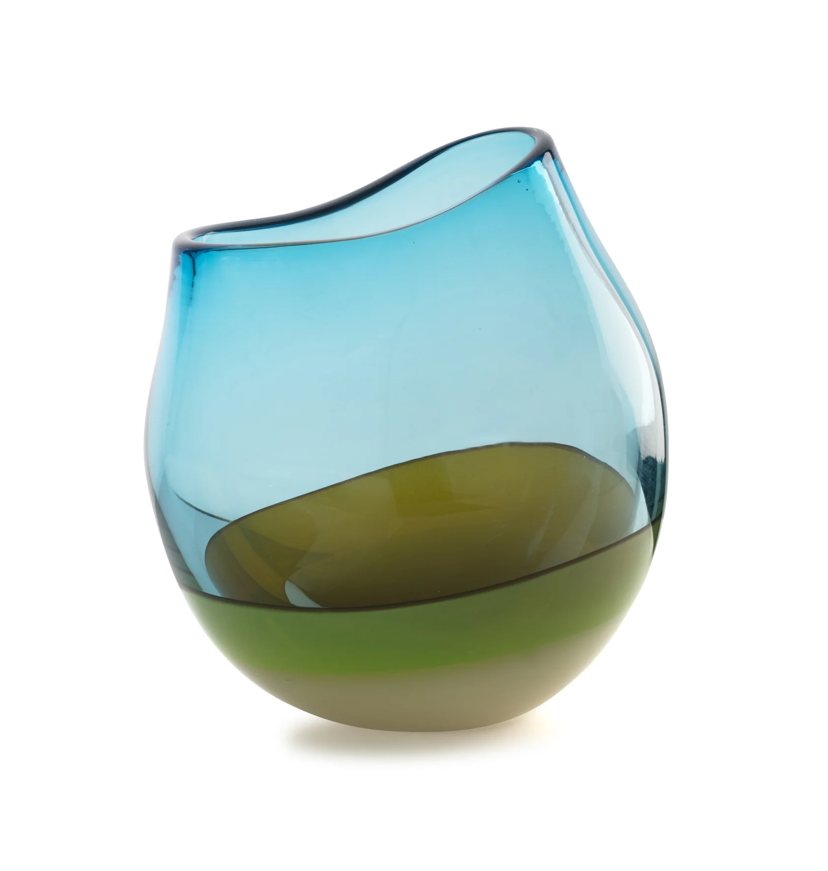 Tilted Turquoise Bowl