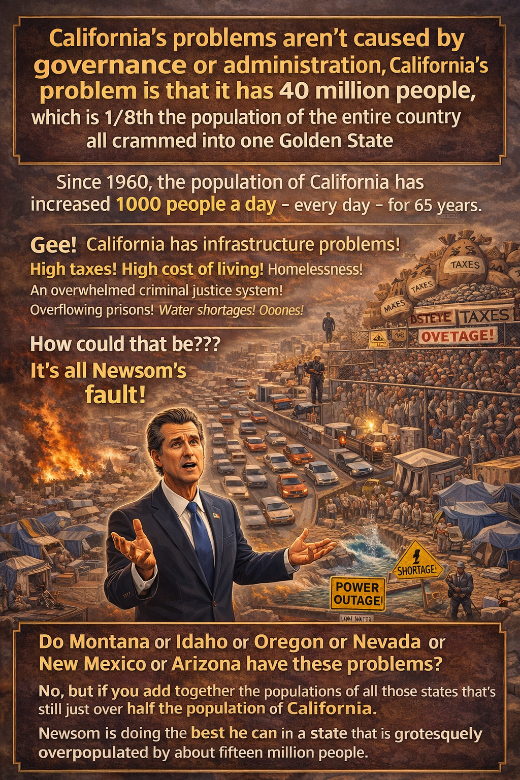 Socalism overpopulation all newsom's fault - 2-18-2026.png
